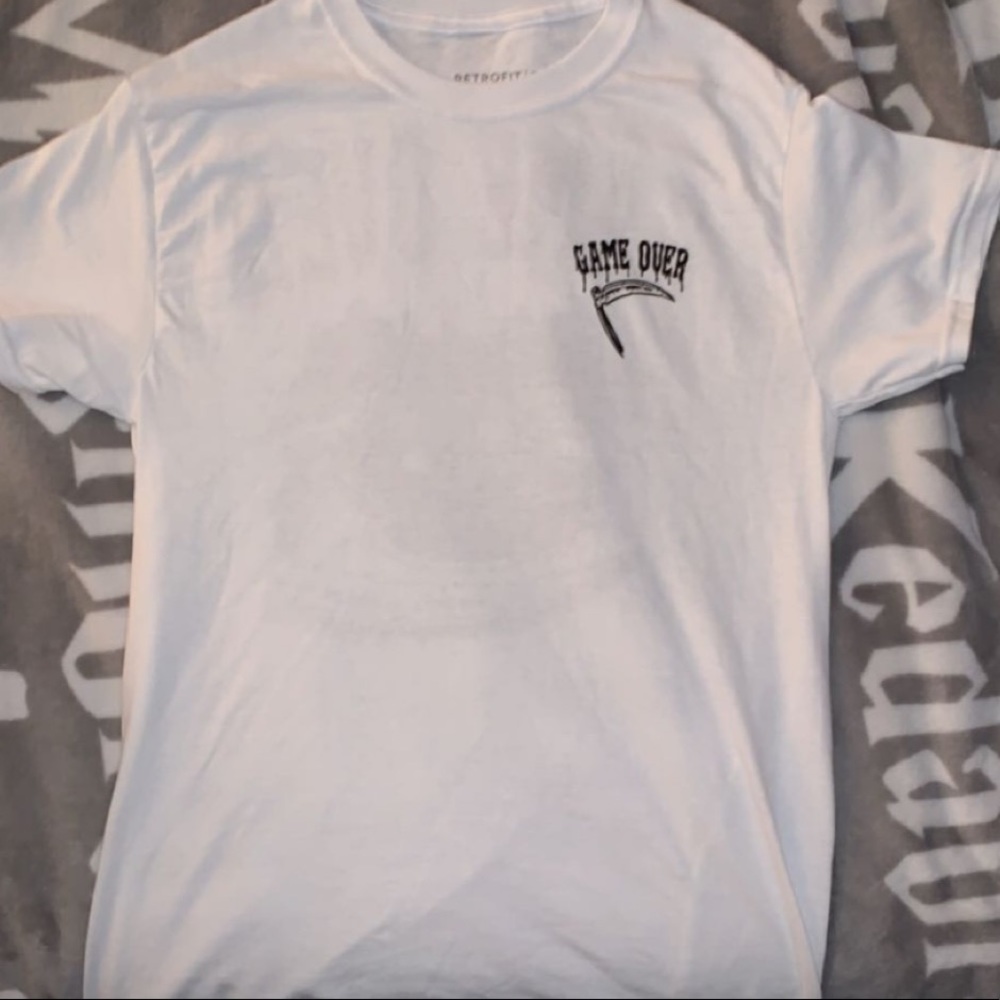 Game over white tee